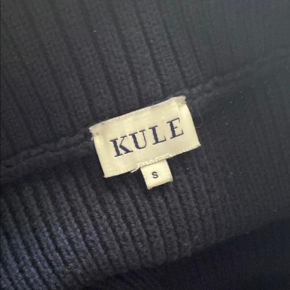 KULE Navy Half-Zip Sweater with Red and White Stripes - Picture 5 of 6
